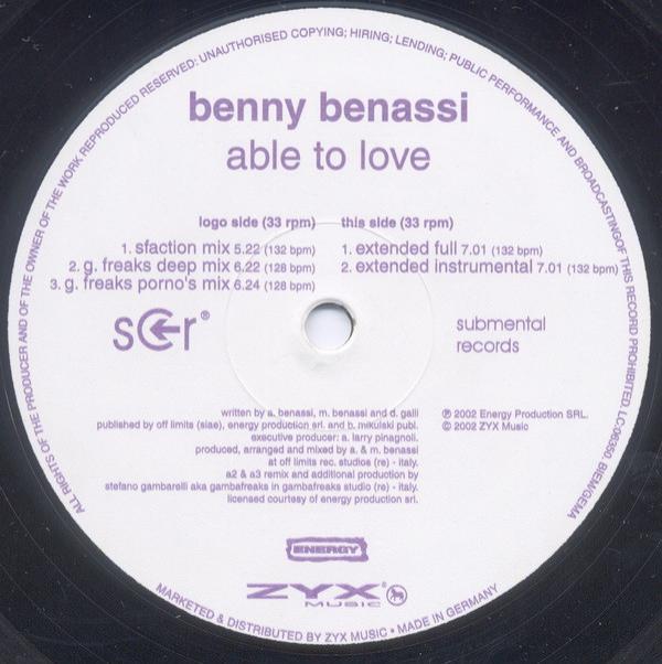 Benny Benassi - Able To Love