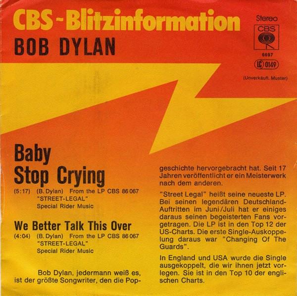 Bob Dylan - Baby Stop Crying