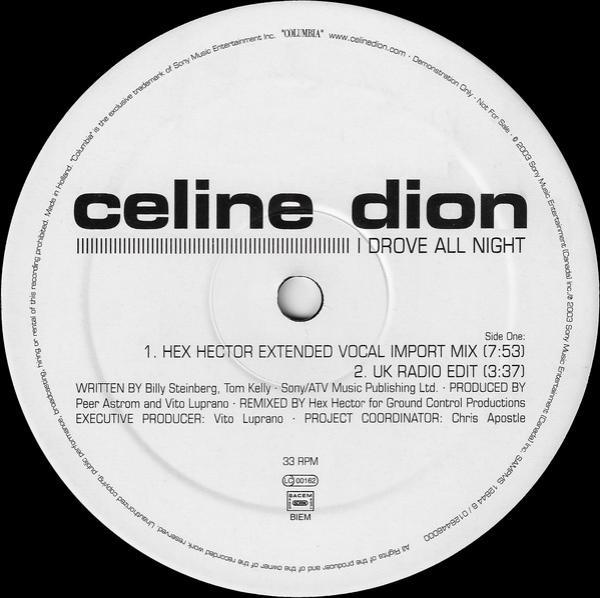 Céline Dion - I Drove All Night