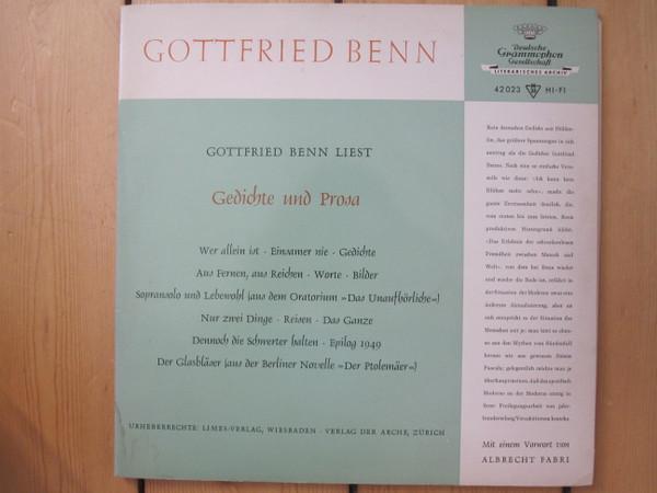 Gottfried Benn - Gottfried Benn Liest Gedichte Und Prosa