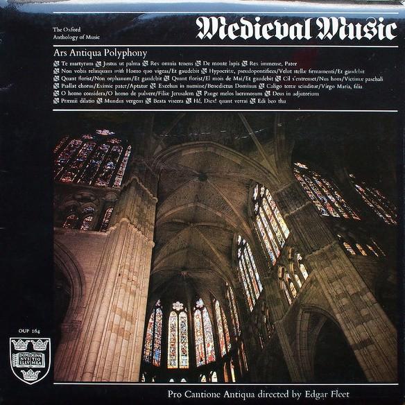 Pro Cantione Antiqua, Edgar Fleet - Medieval Music: Ars Antiqua Polyphony